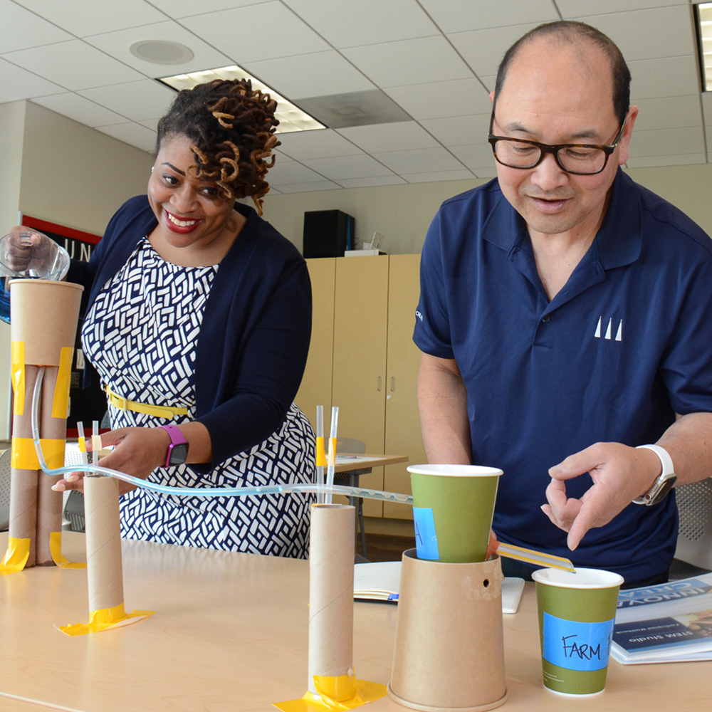 Teachers at professional development